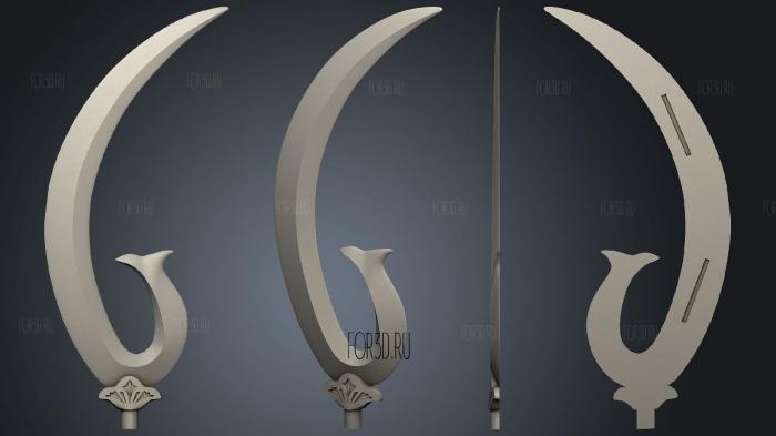 sailor saturn staff stl model for CNC