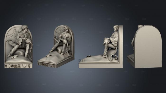 Sandman Death and Dream bookends 234 stl model for CNC