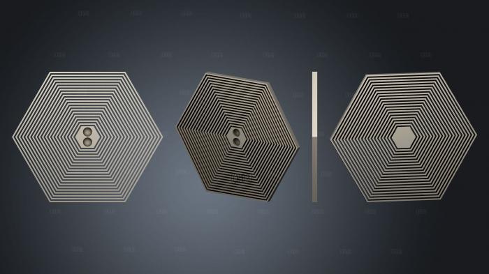 satisfying hexagons stl model for CNC