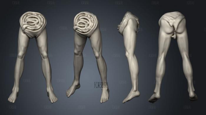 Victims Legs 1 stl model for CNC