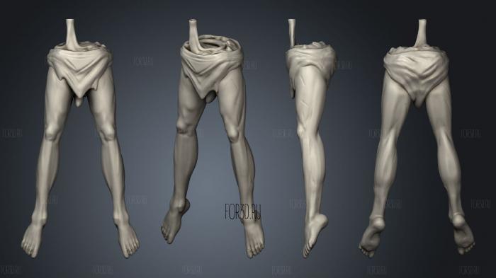 Victims Legs 2 stl model for CNC