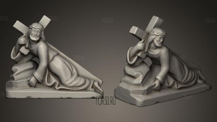 [Fall under the cross stl model for CNC