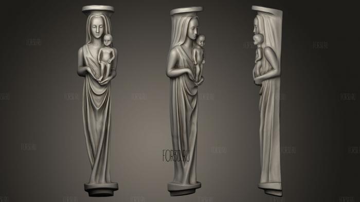 [Madonna and Child stl model for CNC