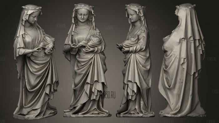 [Madonna and Child in stone stl model for CNC