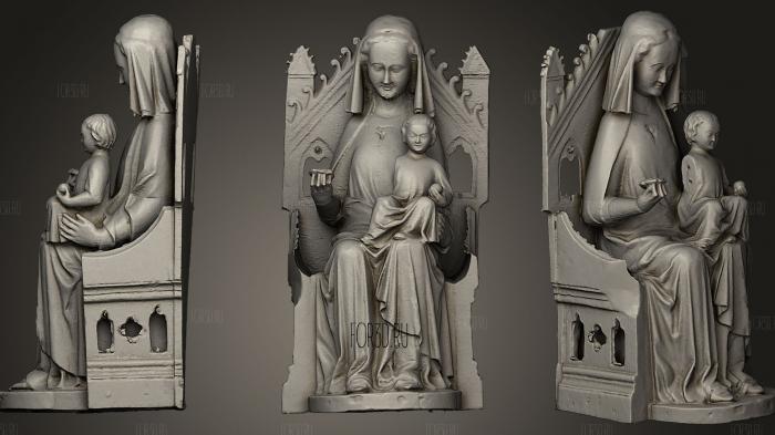 [Madonna with Child stl model for CNC