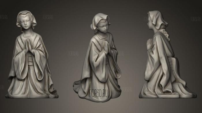 [Nativity scene figurine Mary Beln Porcelain stl model for CNC