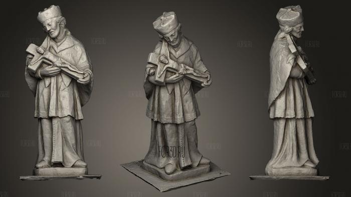 Скульптура святого Иоанна Непомука 3d stl модель для ЧПУ