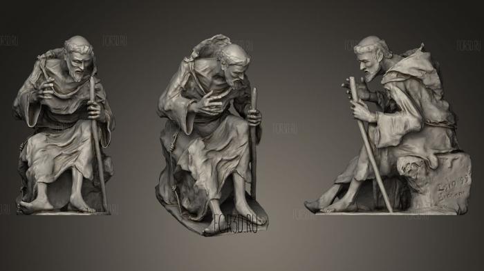 [Statue of San Francesco in Greccio stl model for CNC