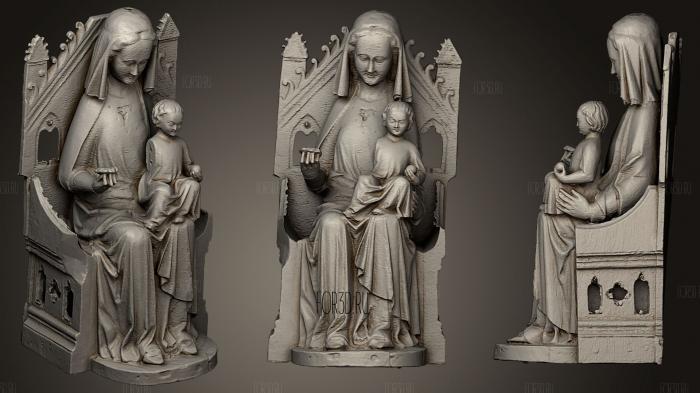 Madonna with Child stl model for CNC