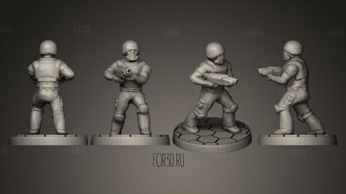 Colonial Guard Infantry stl model for CNC