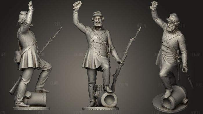 A Victorious Danish Soldier stl model for CNC
