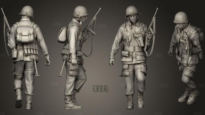 American soldiers 2 3 stl model for CNC