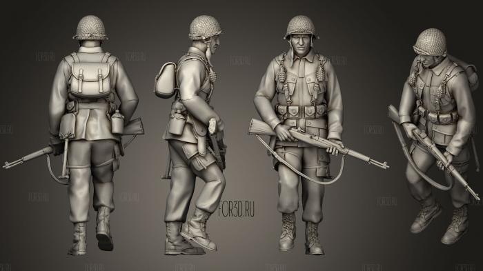 American soldiers 2 5 stl model for CNC