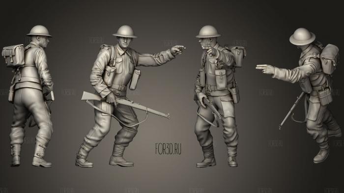 British soldiers 2 5 stl model for CNC
