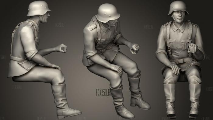 Soldiers for Flak 8 stl model for CNC