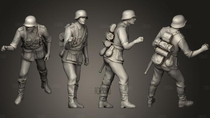Soldiers for Flak 10 stl model for CNC