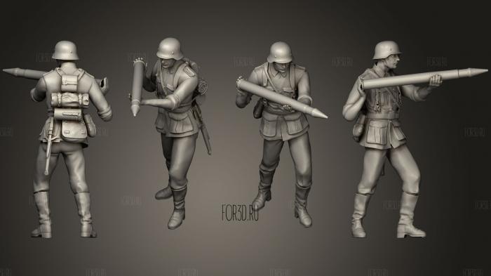 Soldiers for Flak 11 stl model for CNC