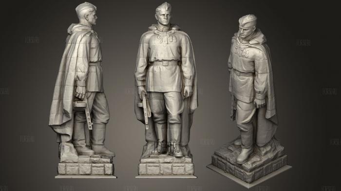 Soviet Soldier Monument stl model for CNC