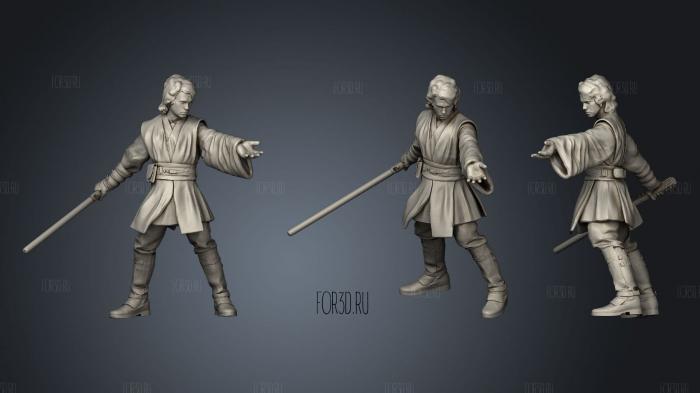 Anakin with sword stl model for CNC