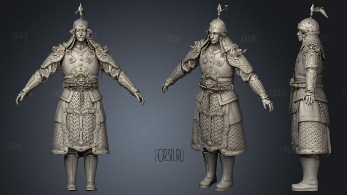 Ancient chinese Armor stl model for CNC
