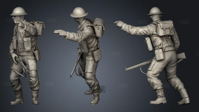 British soldiers 2 002 stl model for CNC