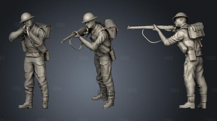 British soldiers 2 004 stl model for CNC