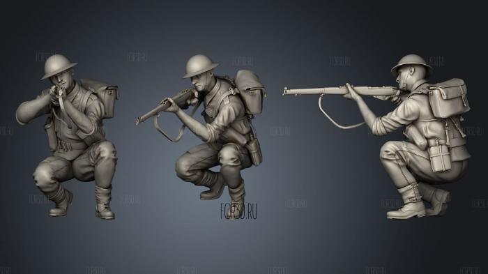 British soldiers 2 006 stl model for CNC