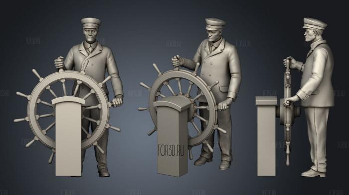 Captain and offecers of sailing ship1 stl model for CNC