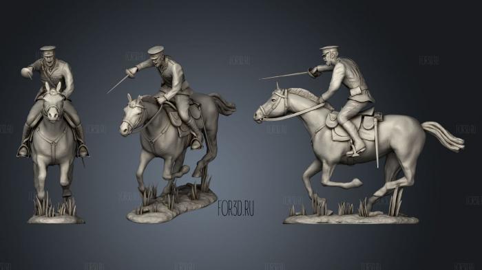 Cavalry charge WW1 British stl model for CNC