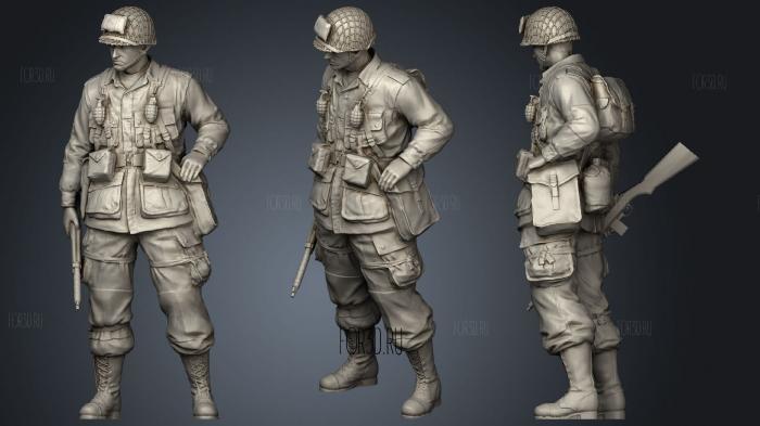 Company of heroes PARATROOPER stl model for CNC