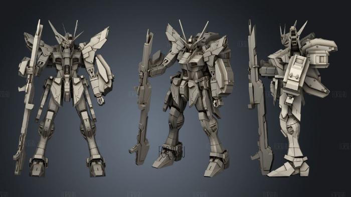 Freedom Inspired Gundam Minus Wings stl model for CNC