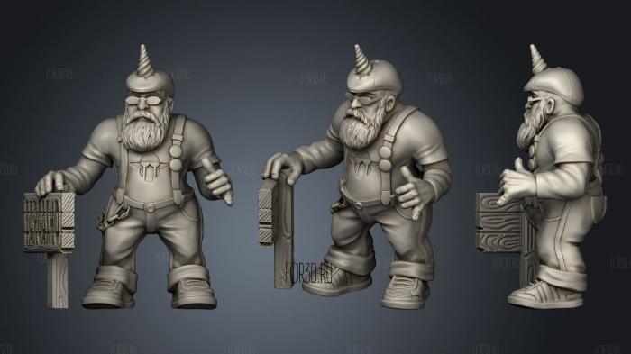 Dwarf Darth Grumpy stl model for CNC