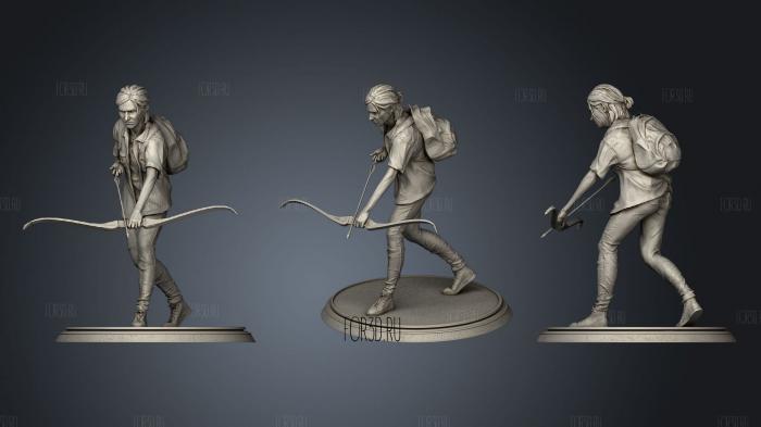 Ellie Statue The Last of Us Part 2 stl model for CNC