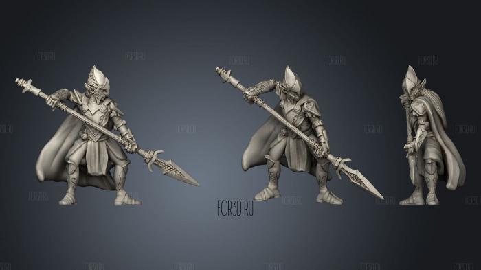 Elven Spearman 3d stl модель для ЧПУ