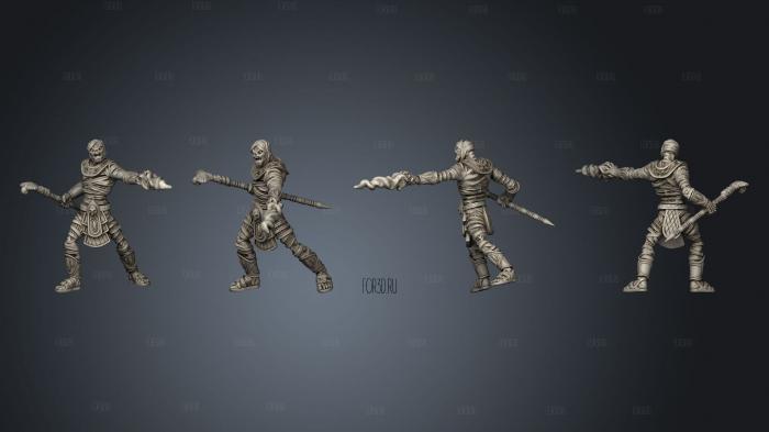 Mummy Mage Attacking 3d stl модель для ЧПУ