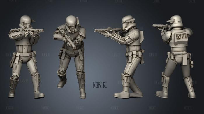 necro trooper shooting 1 stl model for CNC