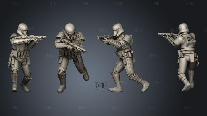 necro trooper shooting 02 stl model for CNC