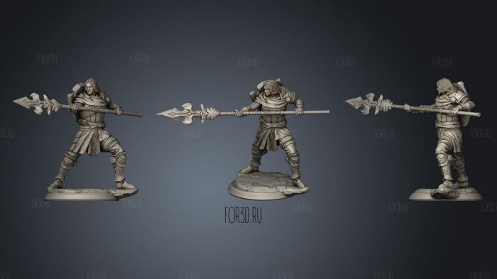Galrian Master Of Spear And stl model for CNC