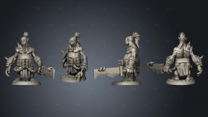 Ogre Fighter stl model for CNC