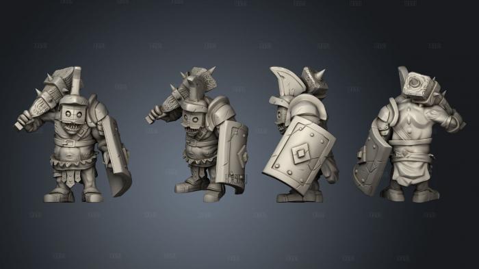 Ogre Gladiator Large stl model for CNC