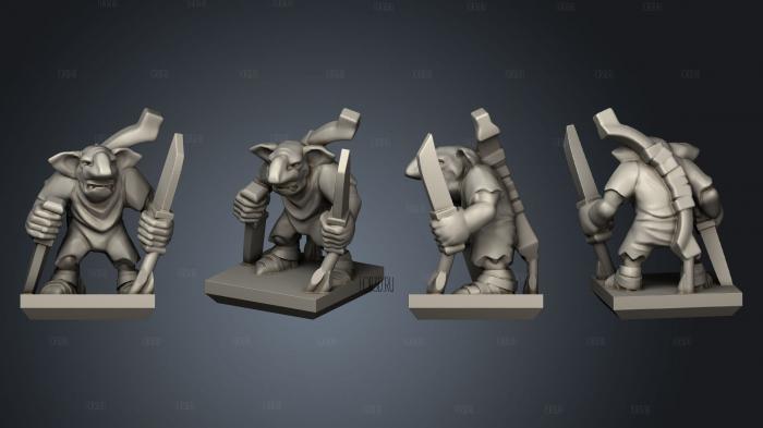 Ogre Gnoblar 04 stl model for CNC