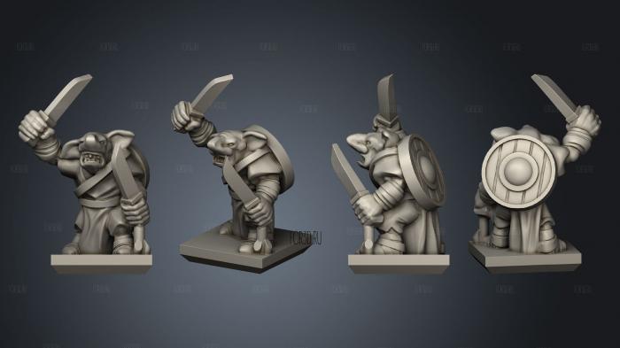 Ogre Gnoblar 21 stl model for CNC