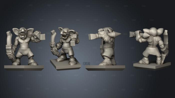 Ogre Gnoblar 36 stl model for CNC