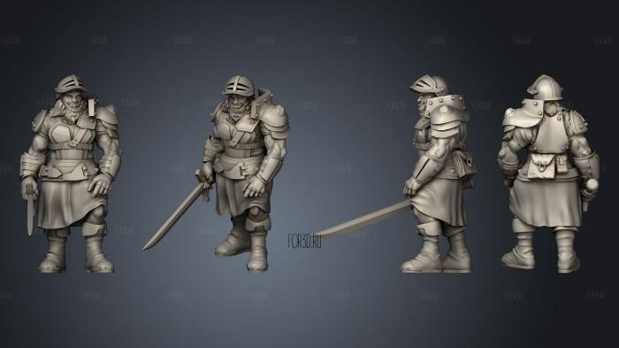 Orc Barbarian 02 stl model for CNC