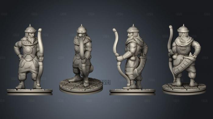 Palace Guard Archer Based stl model for CNC