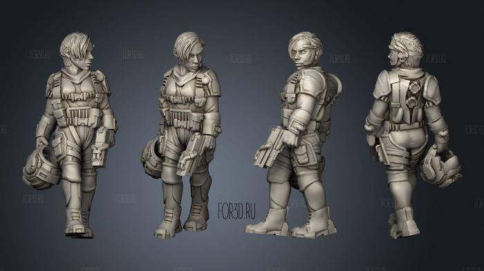 Pilot Regiments Drop Trooper Body stl model for CNC