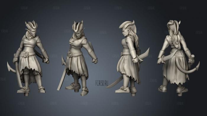 Pirate 11 Demonach Female v 2 stl model for CNC