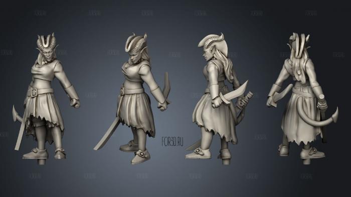 Pirate 11 Demonach Female stl model for CNC