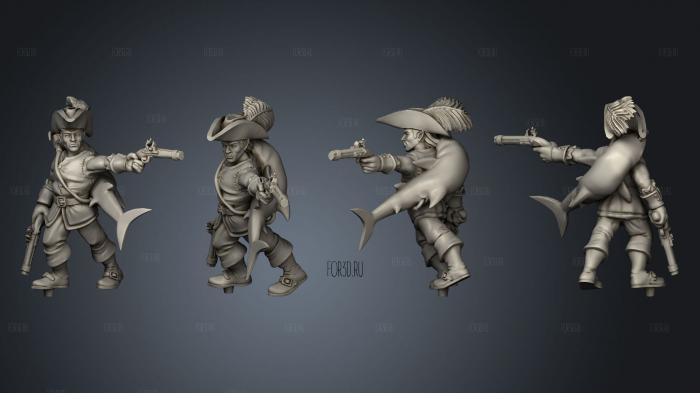 Pirate 14 Half Orc Male v 2 stl model for CNC