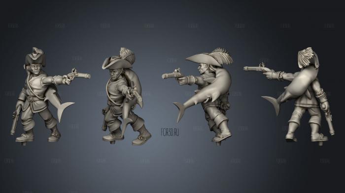 Pirate 14 Half Orc Male stl model for CNC